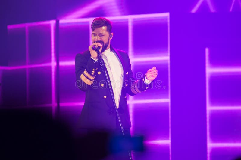 Ricky Martin in Praag royalty-vrije stock fotografie Ricky Martin in Praag royalty-vrije stock fotografie