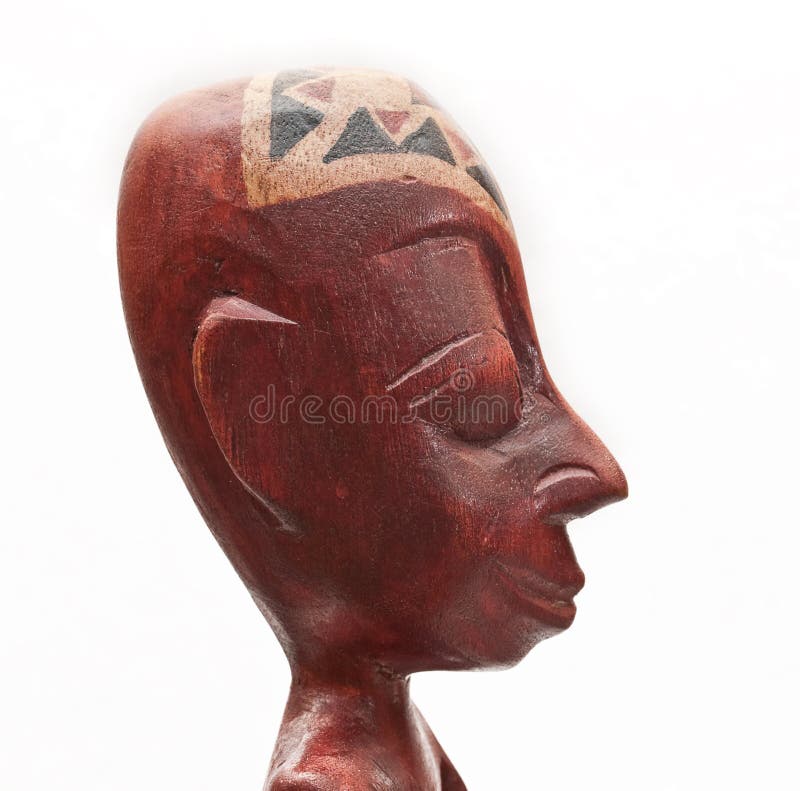 Ricordo africano. Testa dell'uomo. immagini stock