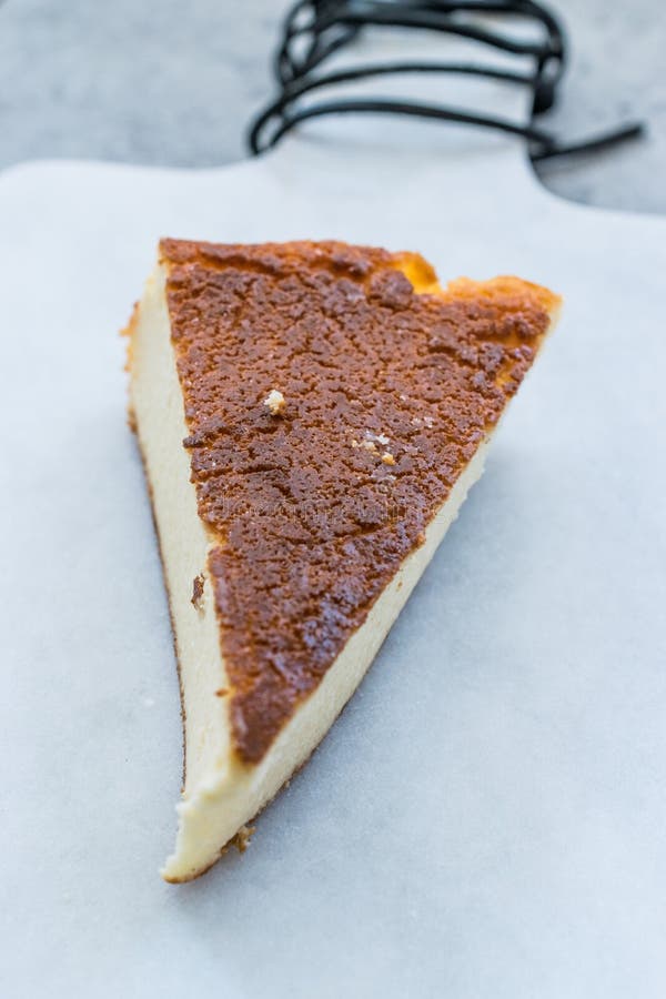 Ricotta Cheesecake Slice Close Up Macro View Stock Photo Image of