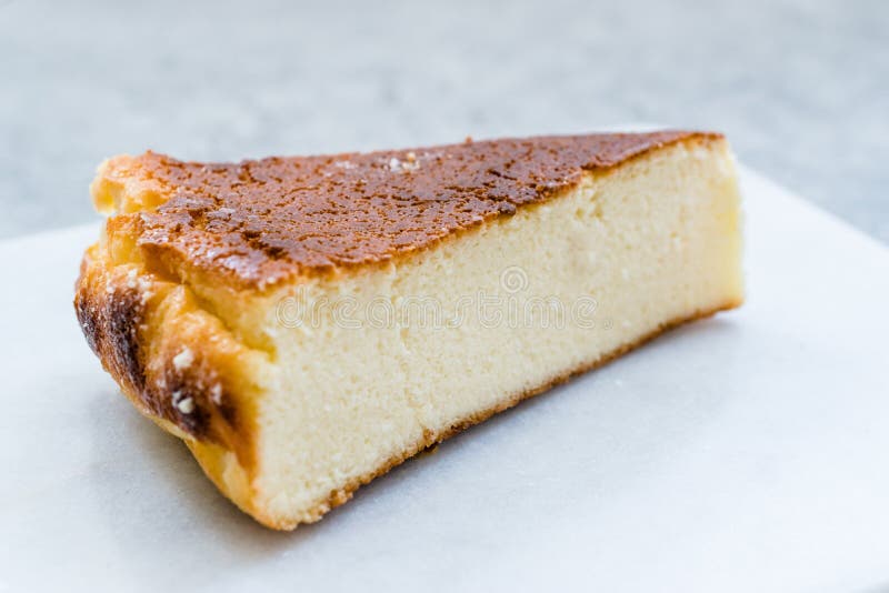 Ricotta Cheesecake Slice Close Up Macro View Stock Photo Image of