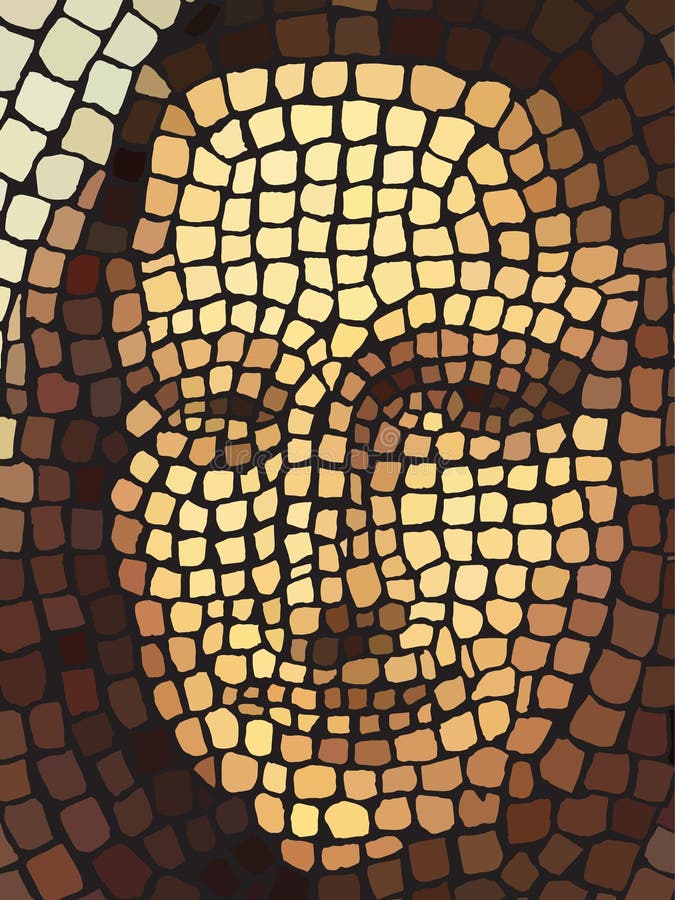 Ricreazione del mosaico di Mona Lisa royalty illustrazione gratis Ricreazione del mosaico di Mona Lisa royalty illustrazione gratis