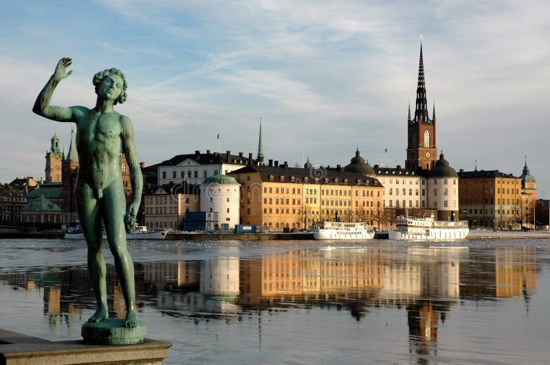 Da (cavalieri isola) Stoccolma, Svezia statua (una canzone) da.