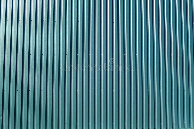Ridged Cyan Color Metal Wall Background Stock Photo Image of surface