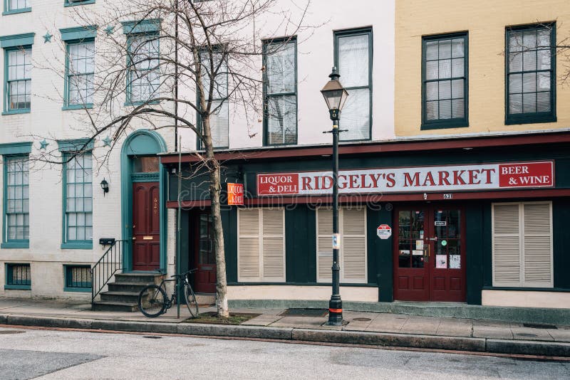 Ridgely`s Market, in Ridgely`s Delight, Baltimore, Maryland Editorial Stock Photo Image of