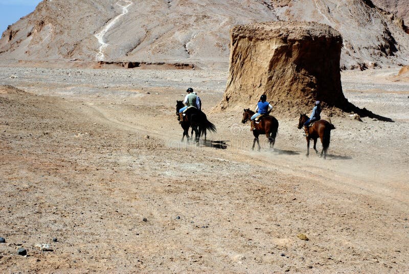 Riding in desert, Atacama, Chile