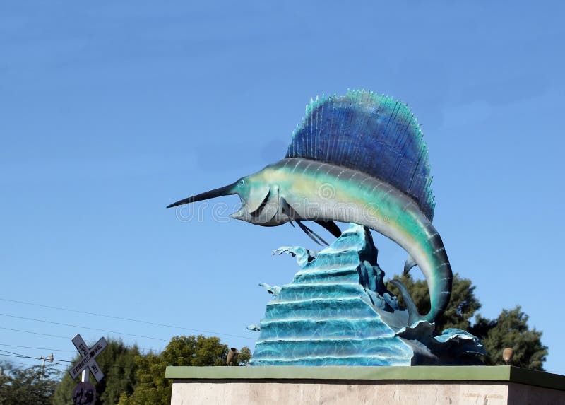 Riesige Schwertfisch-Statue in Puerto Penasco, Mexiko