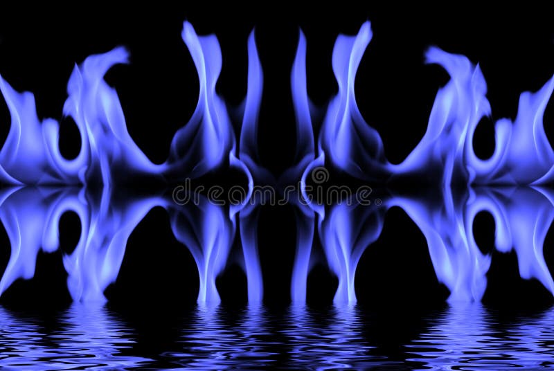 Riflessione delle fiamme blu immagine stock libera da diritti Riflessione delle fiamme blu immagine stock libera da diritti