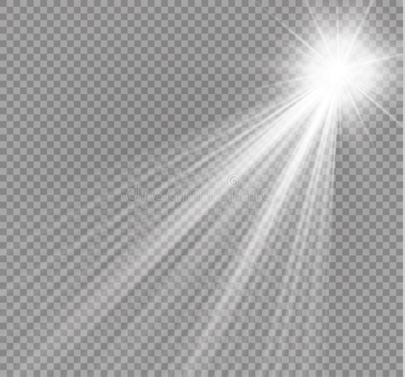 Riflettore di vettore Fascio leggero del effectlight isolato su fondo trasparente Illustrazione di vettore illustrazione di stock