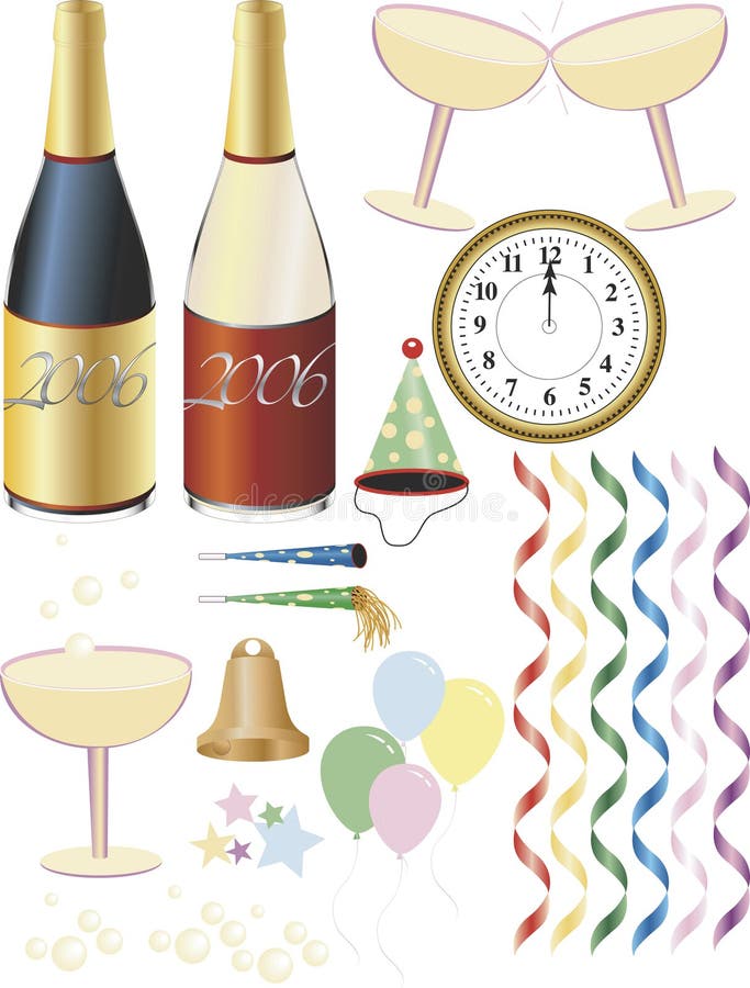 Several items for party or wedding promotions or greeting cards. New Year's Eve, weddings, birthdays, anniversaries, and engagements. Several items for party or wedding promotions or greeting cards. New Year's Eve, weddings, birthdays, anniversaries, and engagements.