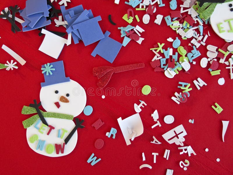 Rifornimenti e materiale di arte del mestiere di Natale dei bambini