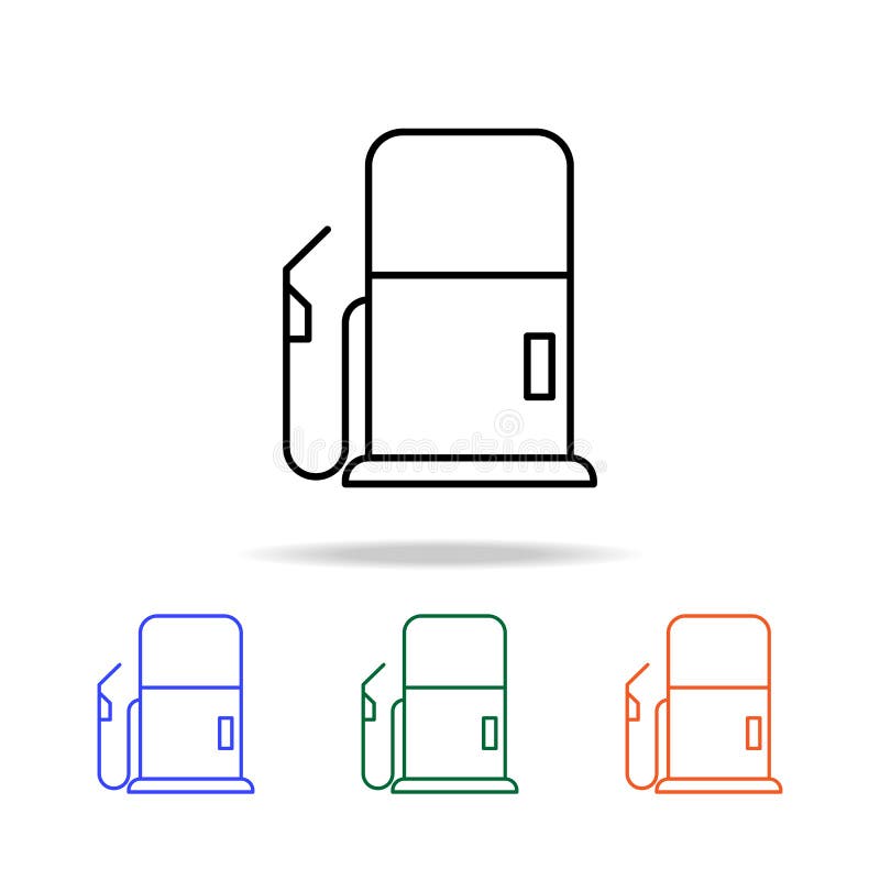 Rifornimento dell'icona di combustibile dell'apparato Elementi dell'icona semplice di web nel multi colore Icona premio di proget illustrazione vettoriale