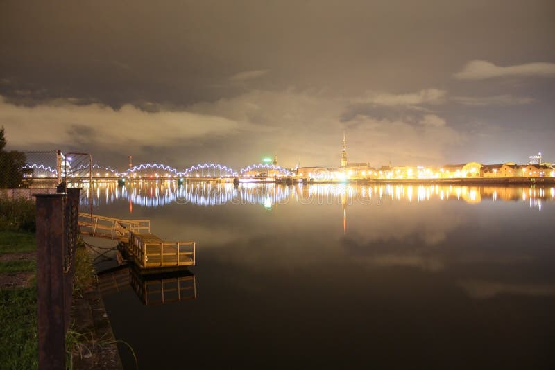 Riga city at night