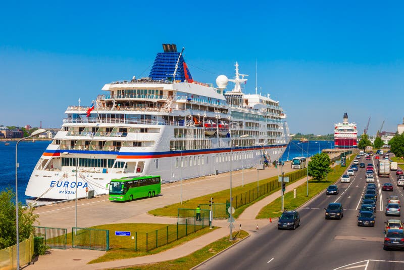 Riga, Latvia - 24-May-2016: Ferry in Port of Riga Editorial Image ...