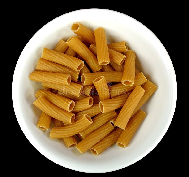 Rigatoni whole wheat pasta stock image. Image of closeup 51842135