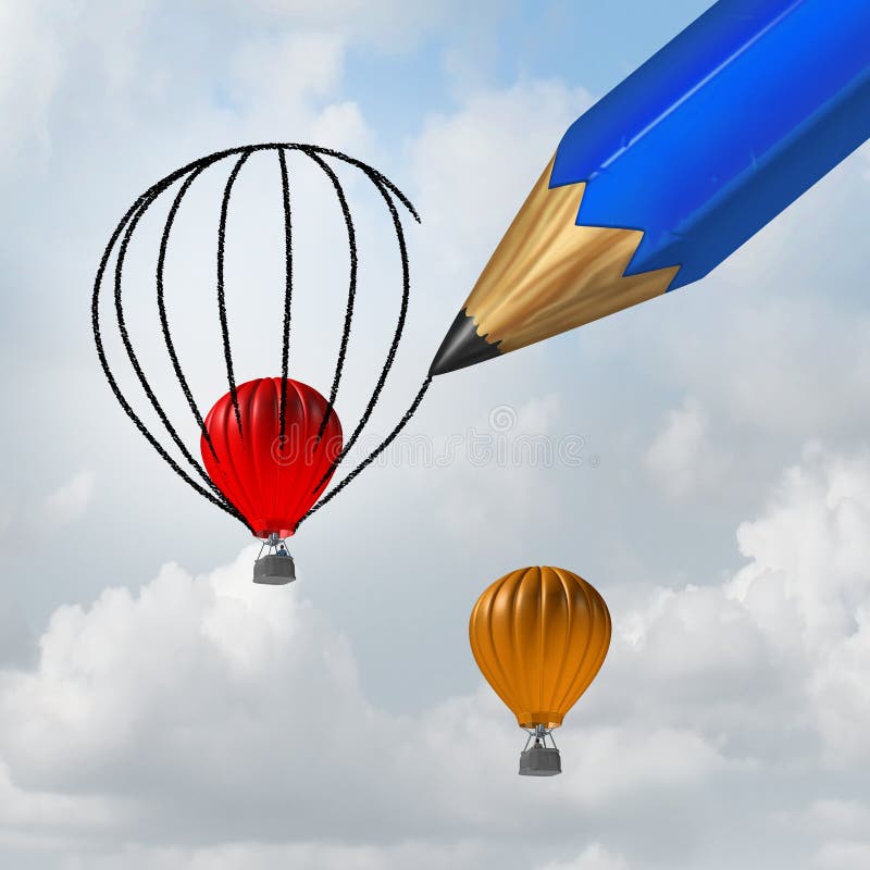 Rigging the system or rigged establishment concept as a giant pencil representing the established power controlling influencing and helping a candidate rise above unfairly to win an election or business competition with 3D illustration elements. Collusion illustration illustrations