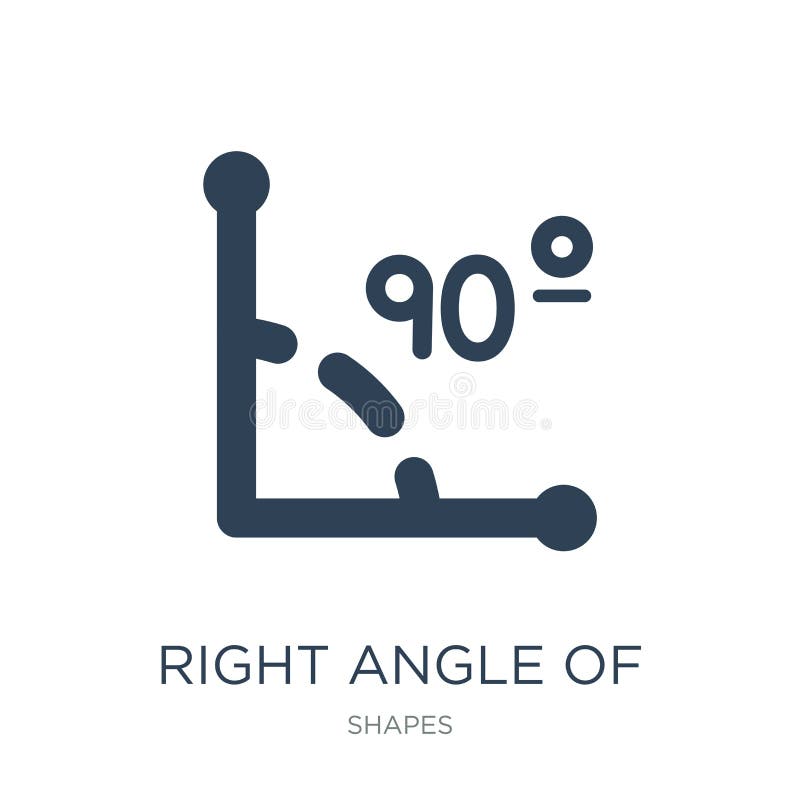 Angle 90 Degrees Sign Icon. Geometry Math Symbol. Stock Vector