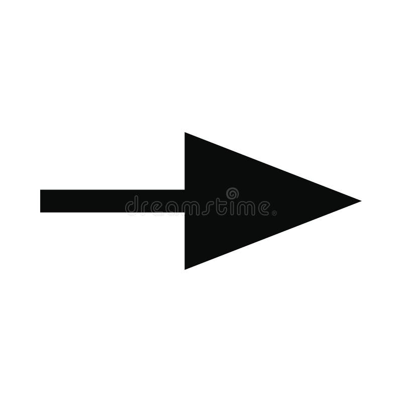 Right Arrow Black Simple Icon Stock Vector Illustration of play