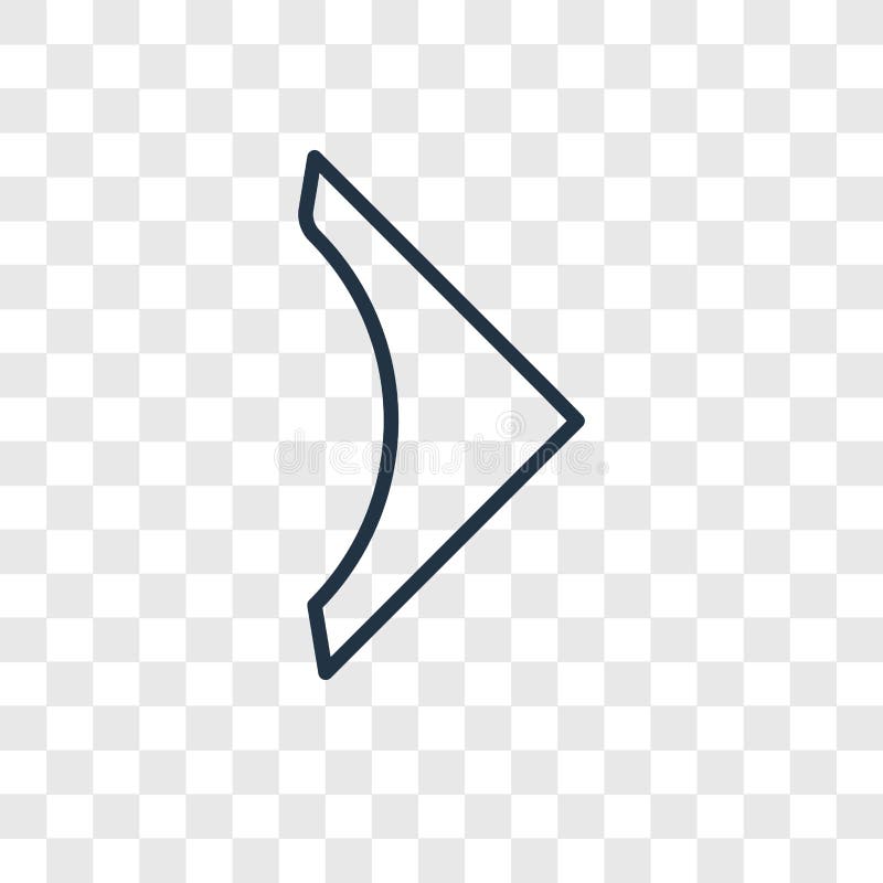 Right arrow concept vector linear icon isolated on transparent b stock illustration Right arrow concept vector linear icon isolated on transparent b stock illustration