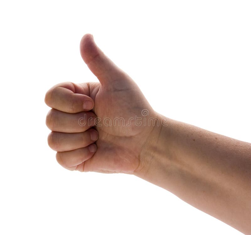 thumbs up hand stock photo