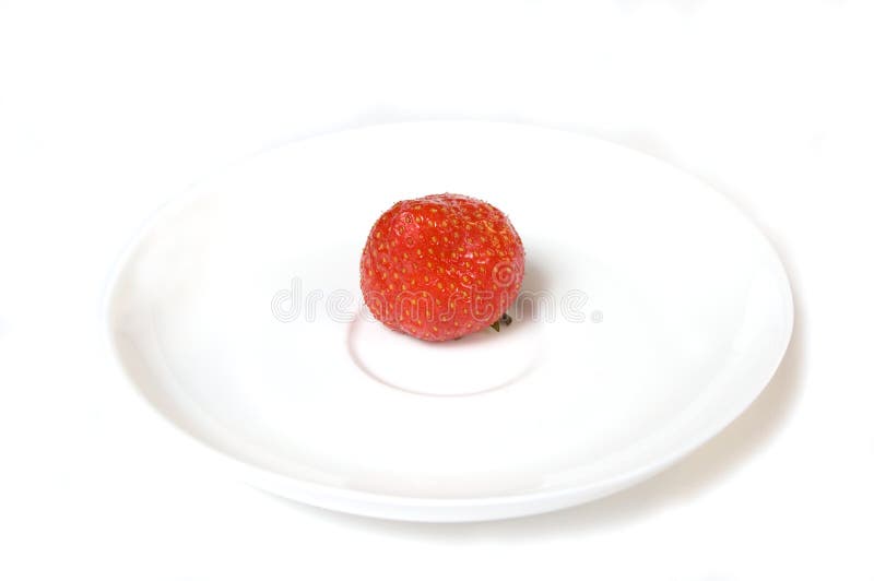 Rijpe enige aardbei stock foto Rijpe enige aardbei stock foto