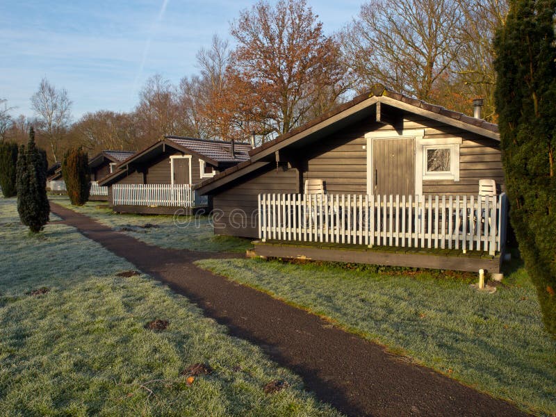 Rimed cottage in recreational village