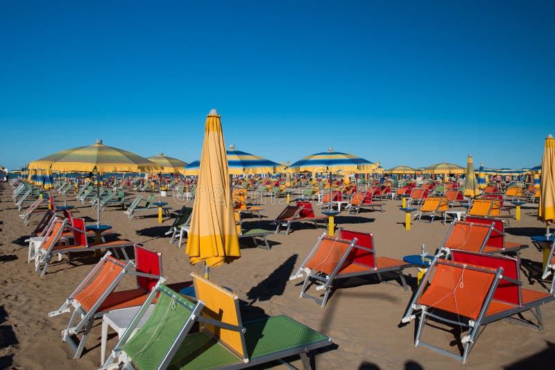 Rimini beach stock photo. Image of adriatic, mediterranean - 59314826