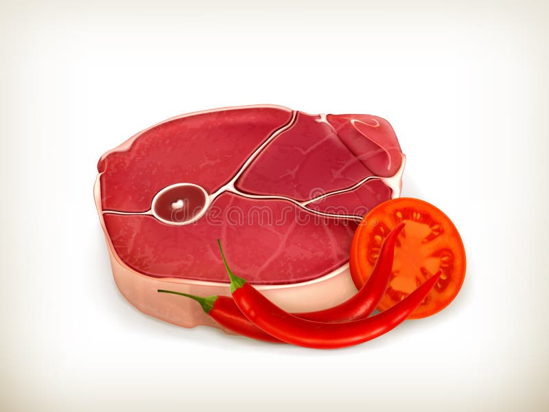 Rindfleischsteak mit Gemüse stock abbildung