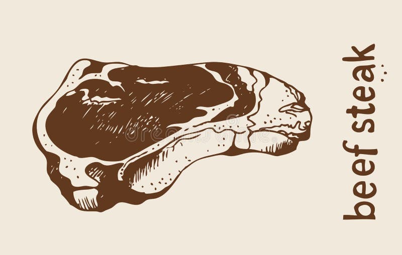Rindfleischsteak-Vektorillustration lizenzfreie abbildung