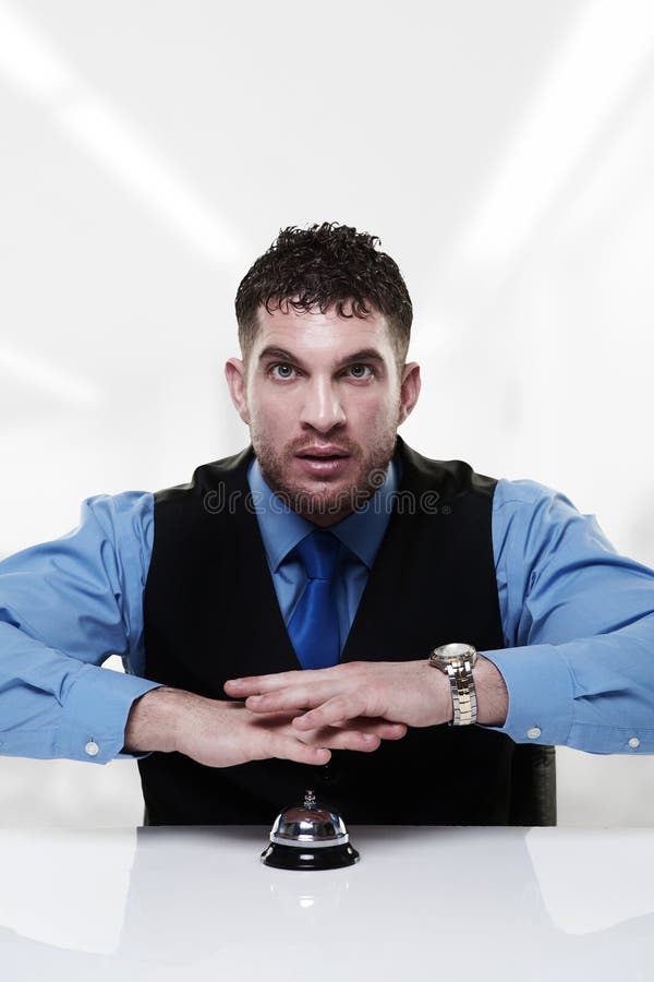 Ring the bell stock photo. Image of waiting, business 25281498