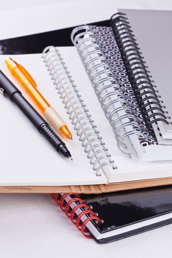 Ring Binders and pens stock image. Image of books, organization 20327037