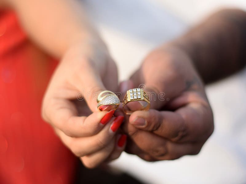 Ring Ceremony with beautiful rings and background royalty free stock image Ring Ceremony with beautiful rings and background royalty free stock image