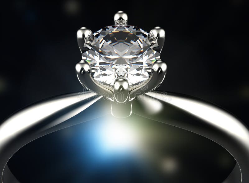 Ring with Diamond. jewelry background