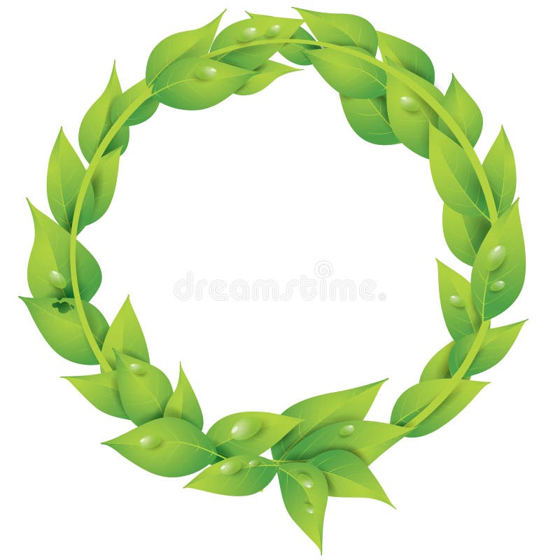 Ring of Leaves stock vector. Illustration of round, garden - 64456841