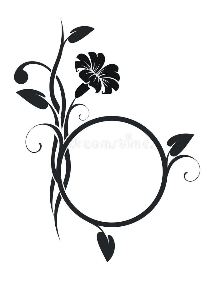 Ring mit Blumendekor vektor abbildung. Illustration von jungvermählten