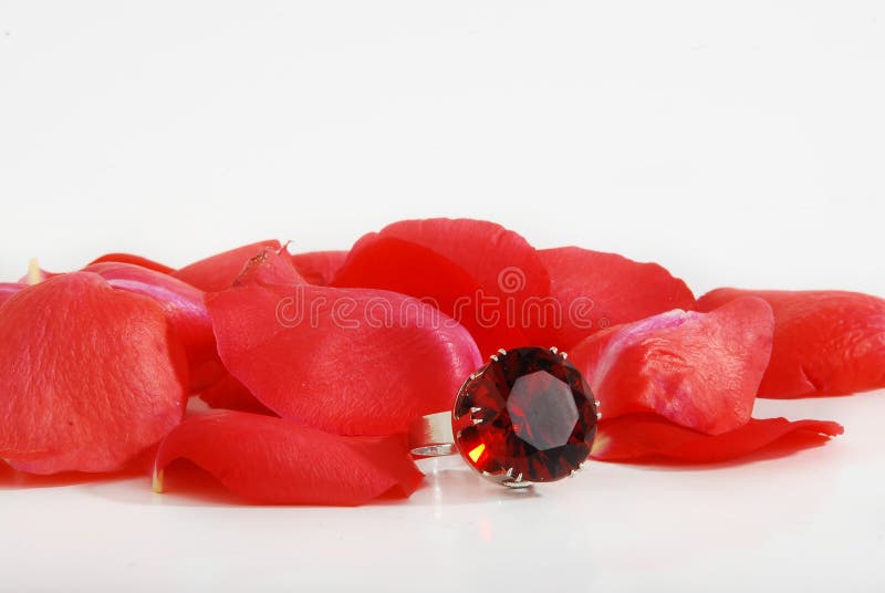 Ring & petals stock image. Image of present, love, beauty 12857701