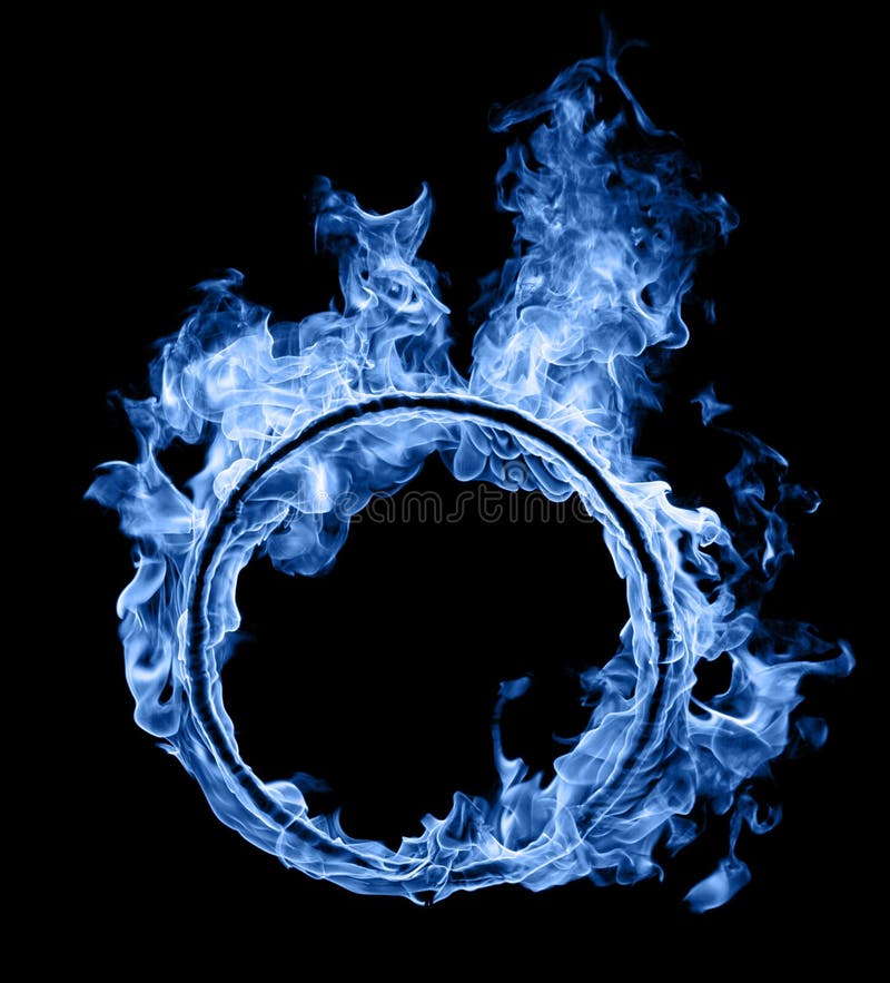 Ring van blauwe brand