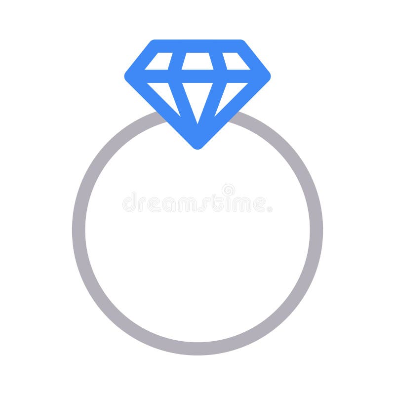 Ring Thin Color Line Vector Icon Stock Vector Illustration of