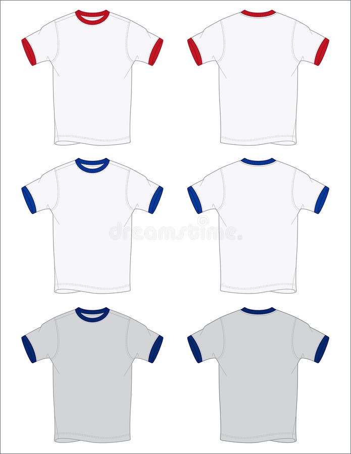 Download Ringer T-Shirt Outlines Vector Stock Vector - Illustration of ringer, material: 2316814