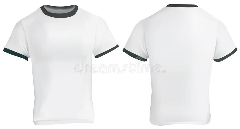Ringer T-Shirt Template stock vector. Illustration of apparel - 75358891