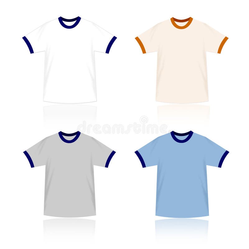 Download Ringer T Shirts Blank Templates Stock Vector Illustration Of Children Black 4744504