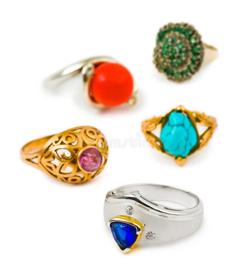 Rings and jewelry stock image. Image of fashion, heap 38548305