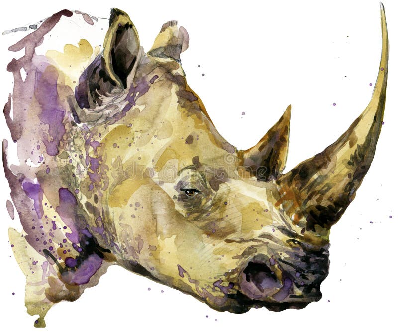 Rinoceronte Acuarela del rinoceronte Ejemplo dibujado mano animal africana Fondo de la acuarela del rinoceronte stock de ilustración Rinoceronte Acuarela del rinoceronte Ejemplo dibujado mano animal africana Fondo de la acuarela del rinoceronte stock de ilustración