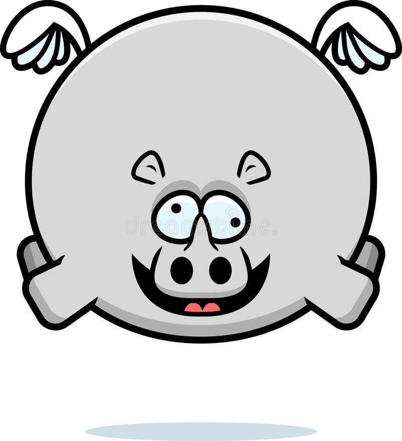 Rinoceronte louco dos desenhos animados ilustração stock Rinoceronte louco dos desenhos animados ilustração stock