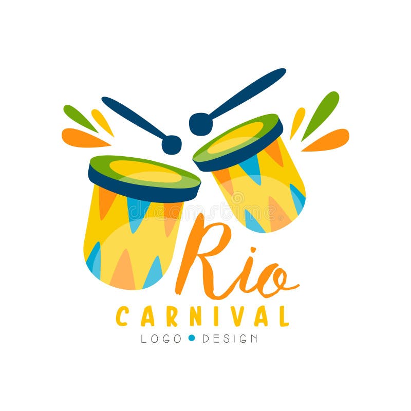 Rio Carnival Logo Design, Bright Fest.ive Party Banner or Poster ...