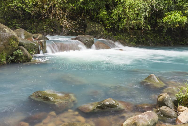 Rio Celeste Clear Blue Waters immagini stock Rio Celeste Clear Blue Waters immagini stock