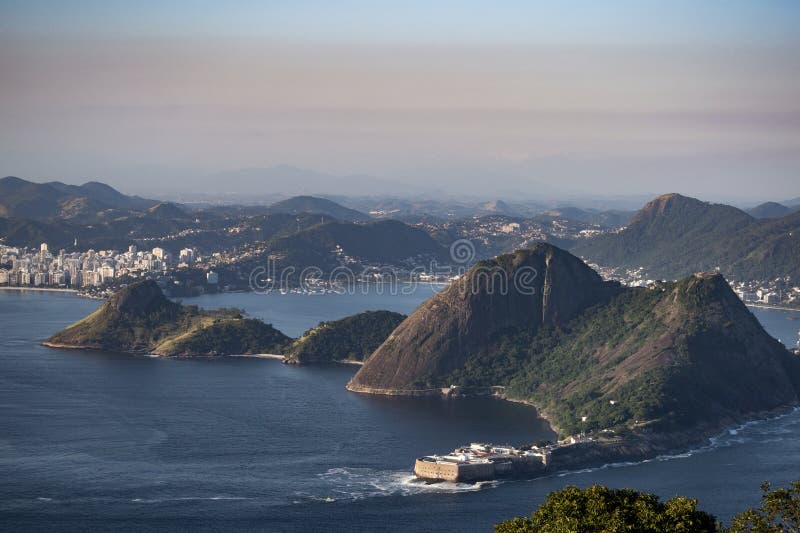 View of Morro Da Urca, Botafogo Neighborhood and Luxury Yacht Club Located  on the Shore of Guanabara Bay in Rio De Janeiro Stock Photo - Image of  boat, mountain: 85332484