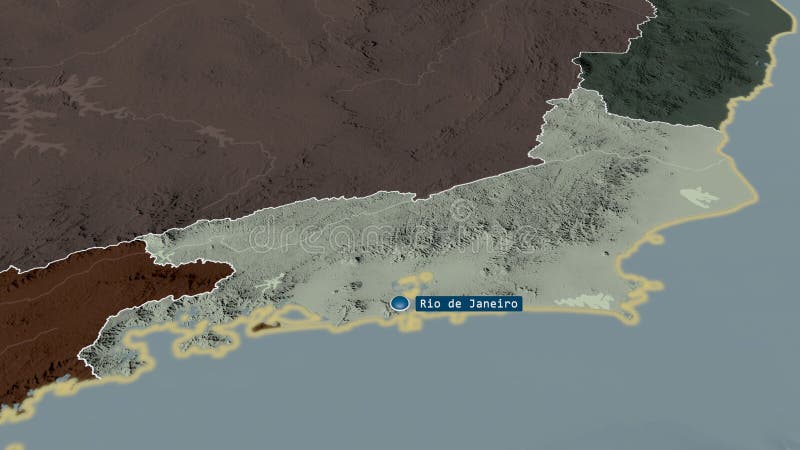 Rio De Janeiro Administrative An Political Map With Flag Stock Vector Illustration Of Region Microregion