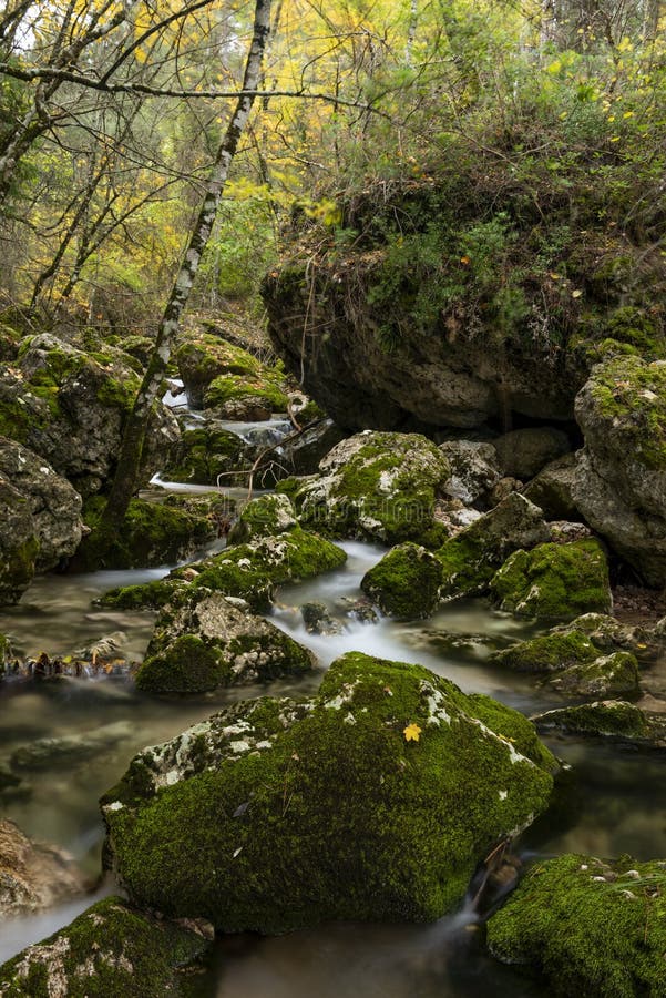 Rio Mundo źródło, Naturalny park Los Calares Del rÃo Mundo y De Los angeles Sima obraz stock Rio Mundo źródło, Naturalny park Los Calares Del rÃo Mundo y De Los angeles Sima obraz stock
