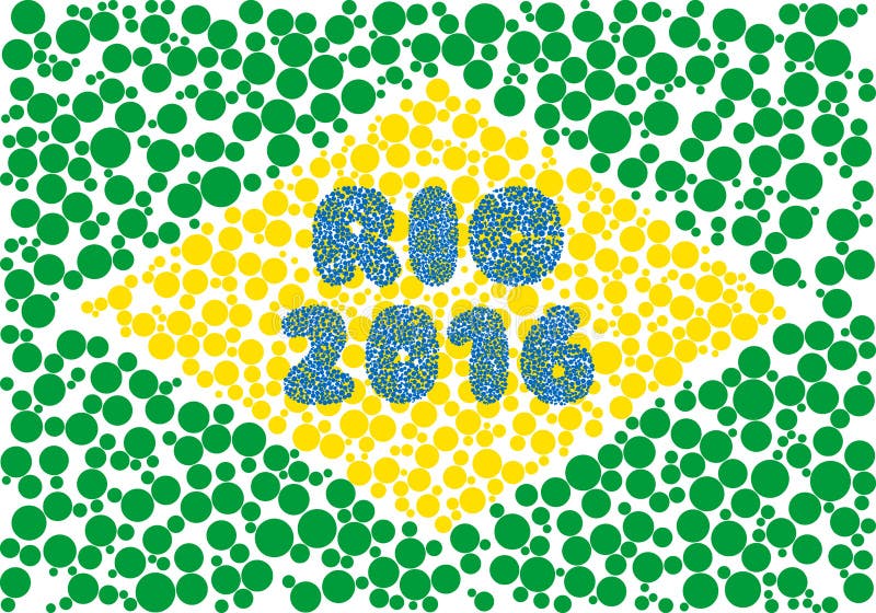Rio 2016 sylwetki składać się z okrąg ilustracja wektor Rio 2016 sylwetki składać się z okrąg ilustracja wektor