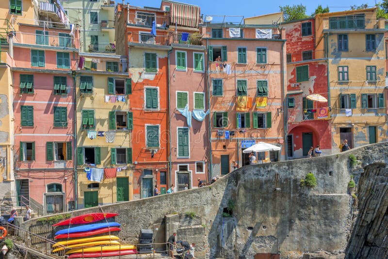 Riomaggiore, Cinque Terre, Italia immagine stock libera da diritti